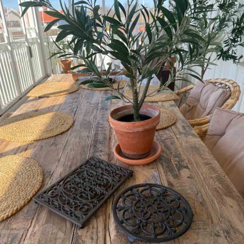 Grytunderlagg Gjutjärn Brun/Svart