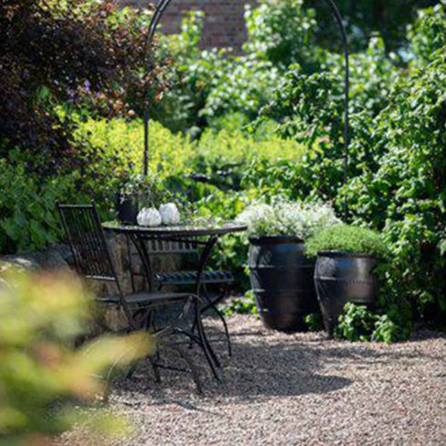 Utebord Venice keramikplattor Ø 100 cm Grön