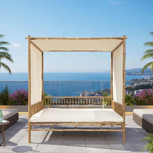 Antonio solsäng med tak – bambu