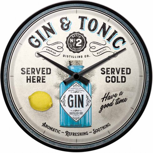 Väggklocka Gin & Tonic 31 cm