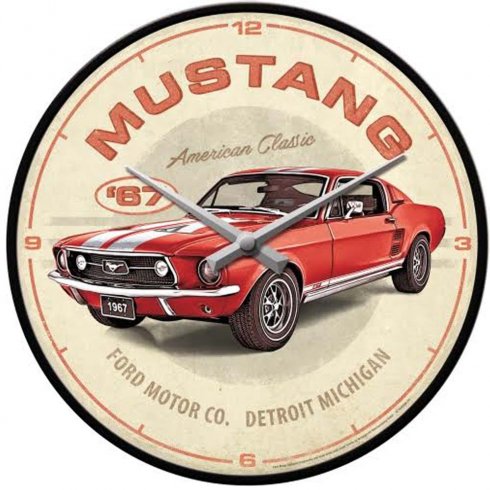 Väggklocka Ford Mustang 31 cm