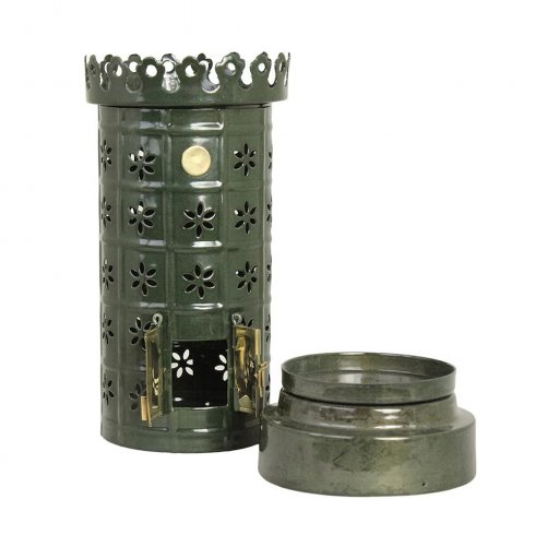 Värmeljushållare Kakelugn Mörkgrön