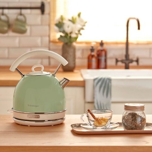 Ariete vintage vattenkokare i retrodesign grön