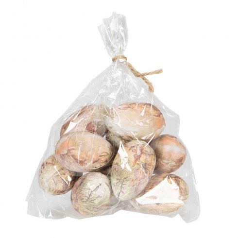 Påskägg Vintage Hare med hänge 10-pack