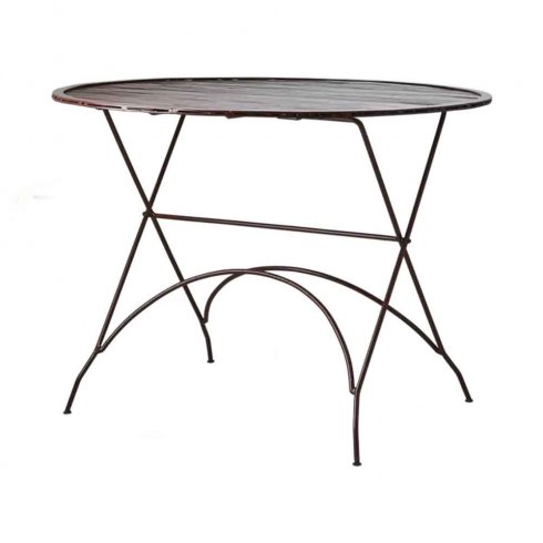 Visby järnbord Ø 100 cm Bordeaux