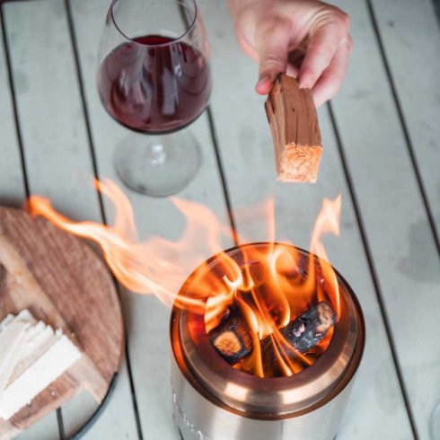 Volcano eldstad bordsvariant Small Rostfri RedFire