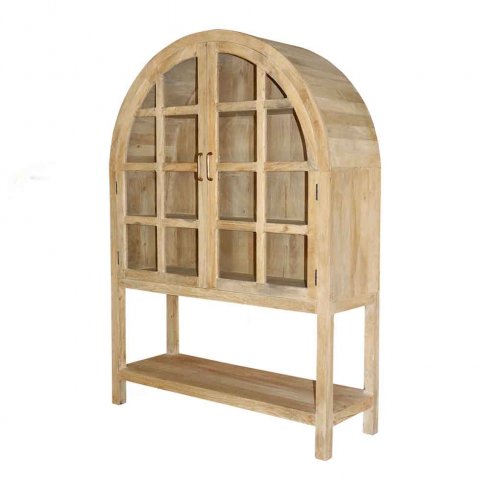 Riko Vitrinskåp med hylla & glasdörrar