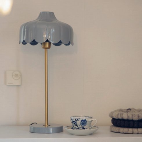 Wells bordslampa Blå/guld 50 cm - Pr Home