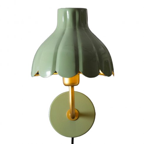 Wells vägglampa Mossa/guld 21 cm - Pr Home