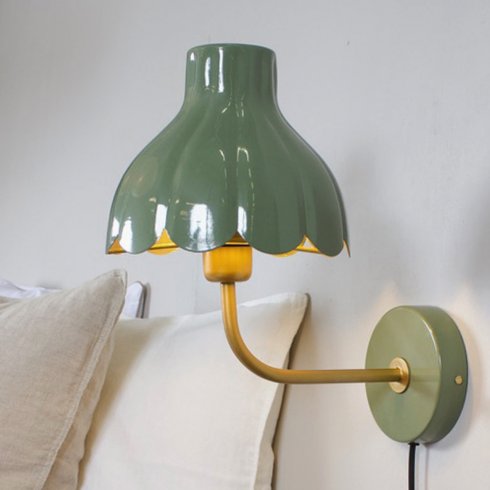 Wells vägglampa Mossa/guld 21 cm - Pr Home