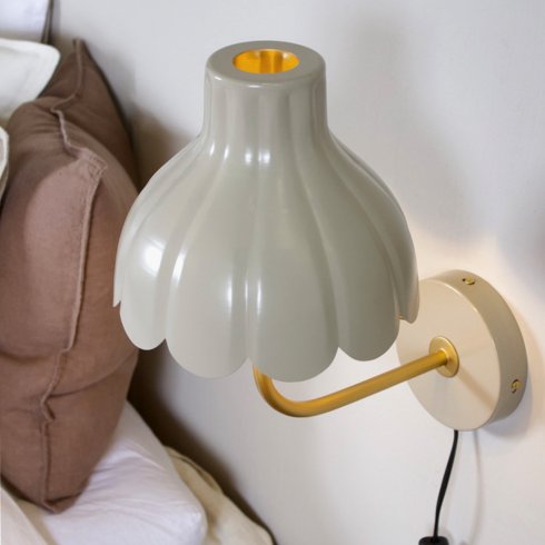Wells vägglampa Beige/guld 21 cm - Pr Home