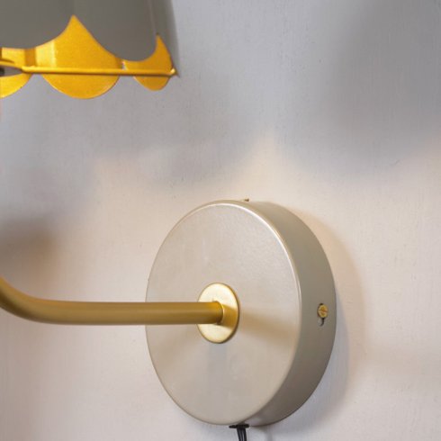 Wells vägglampa Beige/guld 21 cm - Pr Home