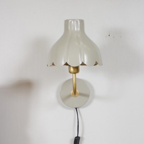 Wells vägglampa Beige/guld 21 cm - Pr Home
