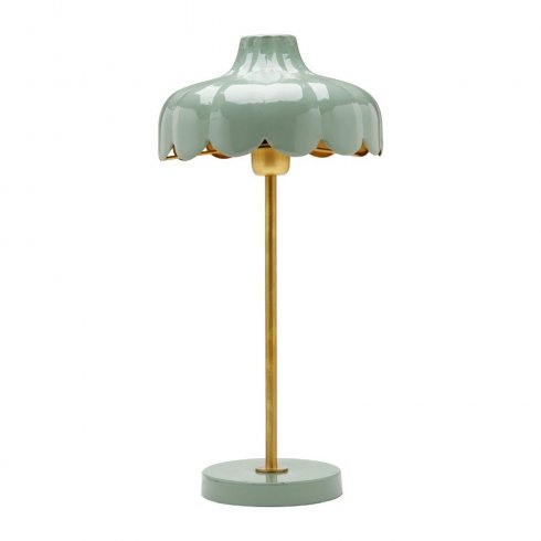 Wells bordslampa Grön/guld 50 cm - Pr Home