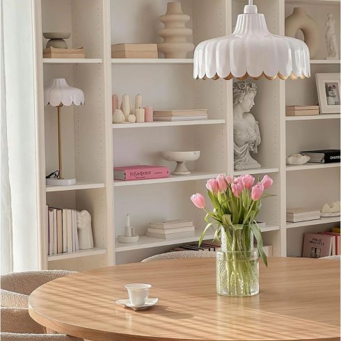 Wells bordslampa Vit/guld 50 cm - Pr Home