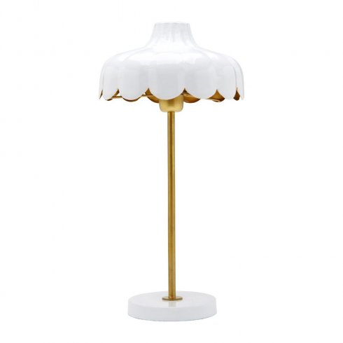 Wells bordslampa Vit/guld 50 cm - Pr Home