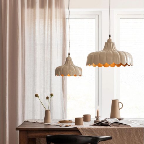 Wells taklampa Beige/guld 43 cm - Pr Home