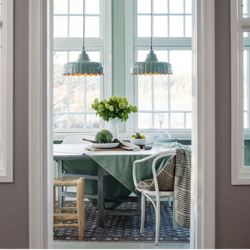 Wells taklampa Grön/guld 43 cm - Pr Home