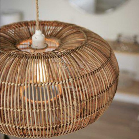Zuri Taklampa handflätad naturrotting 51 cm - Pr Home
