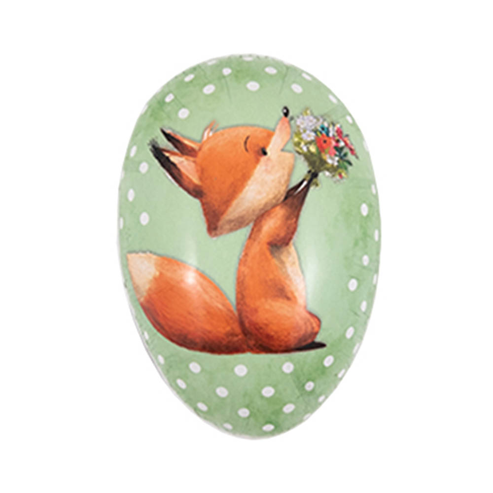 Påskägg i gammaldags stil 15 cm grön med påskräv 1 st