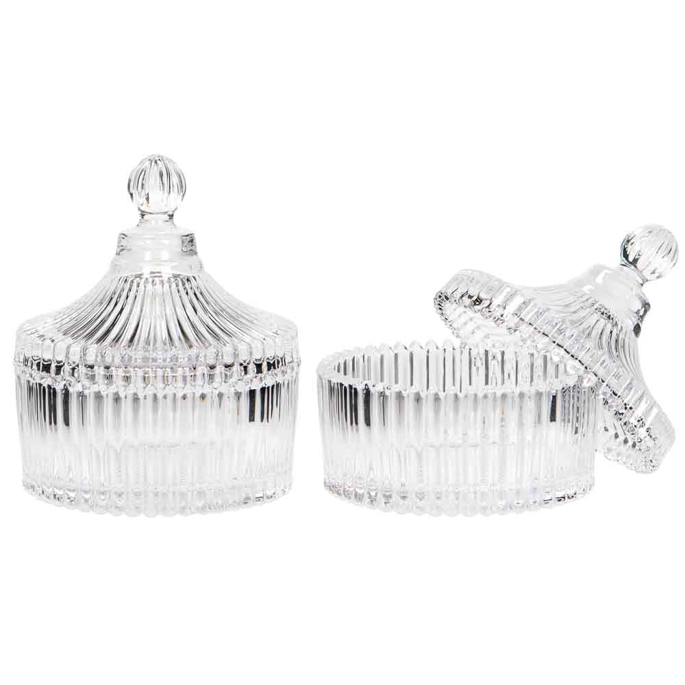 Gammaldags glasburk Rand med lock