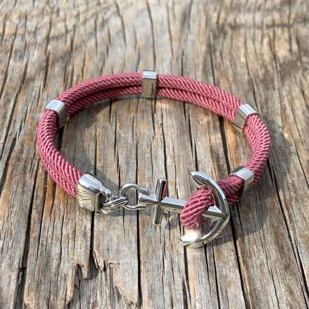 Marint Armband - New Haven Haven Dusty rose - Stål 20,30 cm