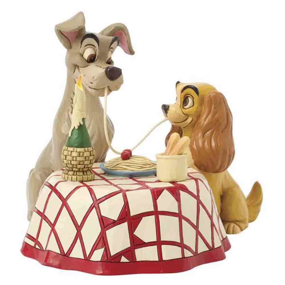 Disney Figur Lady & Lufsen äter spagetti | Varumärken - Disney Traditions | Pryloteket