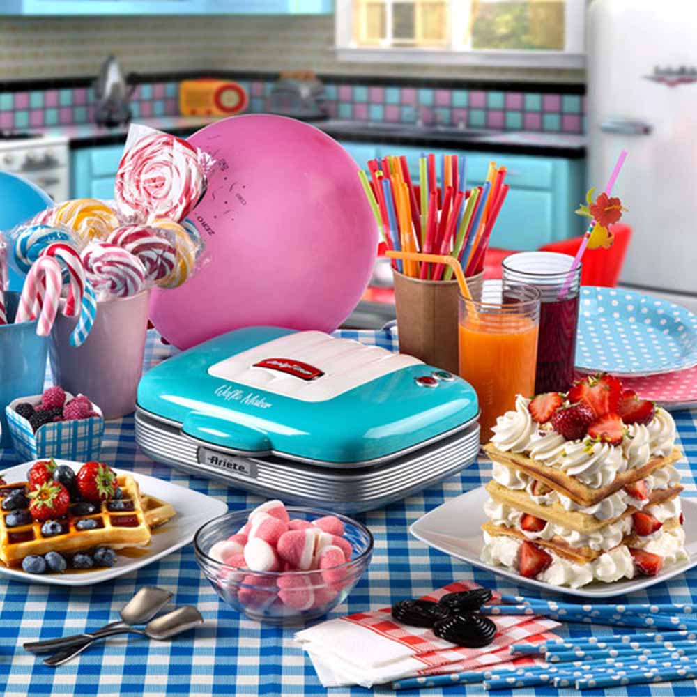 Alternativ bild 1 för Ariete Party Time Våffeljärn, blå